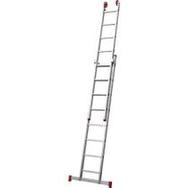 Escada Extensiva de Alumínio, 2 x 8 Degraus, 3 em 1, Esc0617, Botafogo Escada Extensiva de Alumínio, 2 x 8 Degraus, 3 em 1, Esc0617, Botafogo
