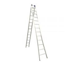 Escada Extensiva Profissional Esticável Dupla 13 Degraus - Alumínio - 63 - Real Escadas Escada Extensiva Profissional Esticável Dupla 13 Degraus - Alumínio - 63 - Real Escadas