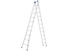 Escada Extensível 3x1 2x10 Degraus em Alumínio Pés Antiderrapantes Suporta Até 150kg MOR