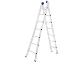 Escada Extensível 3x1 2x7 Degraus em Alumínio Suporta 150kg Robusta 3 Posições Uso MOR Escada Extensível 3x1 2x7 Degraus em Alumínio Suporta 150kg Robusta 3 Posições Uso MOR