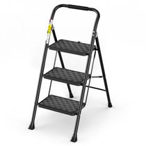 Escada HBTower de Aço Dobrável com 3 Degraus e Alça Preta Escada HBTower de Aço Dobrável com 3 Degraus e Alça Preta