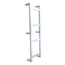 Escada Marinheiro em Alumínio 120 cm x 40 cm com 4 Degraus Kazan Branco