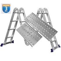 Escada Multifuncional 4x4 16 Degraus Com 2 Plataformas Mor