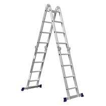 Escada Multifuncional com Plataforma 4X4 com 16 Degraus Suporta até 150 Kilos - 5224 - MOR