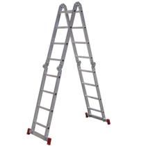 Escada multifuncional de alumínio 4 x 5 com 20 degraus 13 em 1 - ESC0294 - Botafogo