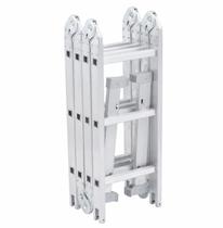 Escada Multifuncional Mor 4x3 Em Alumínio 12 Degraus Dobrav
