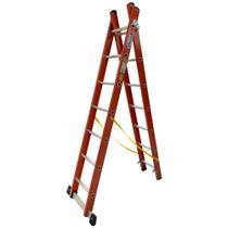 Escada Multiuso Fibra 8X14 degraus 2,50M x 4,40M TEAF8X14 W BERTOLO Escada Multiuso Fibra 8X14 degraus 2,50M x 4,40M TEAF8X14 W BERTOLO