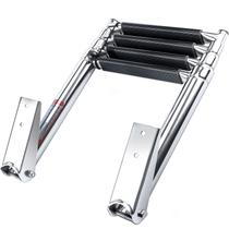 Escada Náutica Aço Inox Retrátil 4 Degraus Barco Lancha