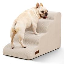 Escada para Cachorro Aodisman 4 Degraus Antiderrapante Bege 44 cm