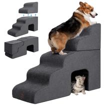 Escada para Cachorro Garnpet - 5 Degraus com Túnel - Cinza Escuro Escada para Cachorro Garnpet - 5 Degraus com Túnel - Cinza Escuro