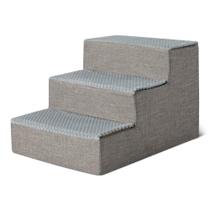 Escada para cães Amazon Basics 3 degraus antiderrapante cinza 37 cm de altura