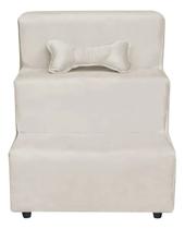 Escada Para Pet 3 Degraus Com Osso Tecido Suede - Dritex