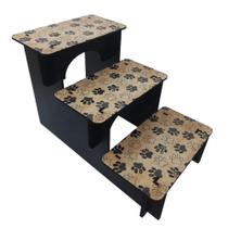 Escada Para Pet Cachorro Gato 3 Degrau Em Mdf Escadinha