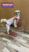 Escada para pet em acrílico cristal - monplas
