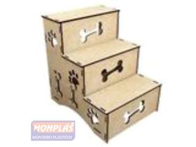 Escada para pet em mdf com 3 degraus - MONPLAS