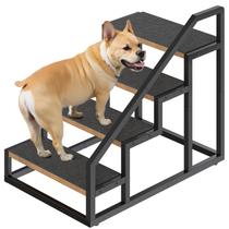 Escada para Pets YATINEY - 4 Degraus, 52cm, Marrom Rústico