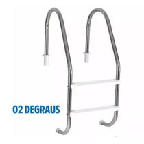 Escada Para Piscina Em Aço Inox Com Degraus Abs Reforçada Escada Para Piscina Em Aço Inox Com Degraus Abs Reforçada