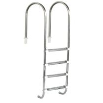 Escada para Piscina Marinheiro 1 1/2" em Aço Inox 4 Degraus Anatômicos em Inox - Sodramar