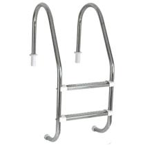 Escada para Piscina Tradicional 1 1/2" em Aço Inox 2 Degraus Anatômicos em Inox - Sodramar Escada para Piscina Tradicional 1 1/2" em Aço Inox 2 Degraus Anatômicos em Inox - Sodramar