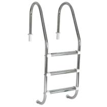 Escada para Piscina Tradicional 1 1/2" em Aço Inox 3 Degraus Anatômicos em Inox - Sodramar Escada para Piscina Tradicional 1 1/2" em Aço Inox 3 Degraus Anatômicos em Inox - Sodramar