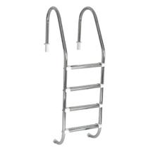 Escada para Piscina Tradicional 1 1/2" em Aço Inox 4 Degraus Anatômicos em Inox - Sodramar Escada para Piscina Tradicional 1 1/2" em Aço Inox 4 Degraus Anatômicos em Inox - Sodramar