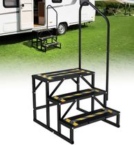 Escada para RV Altyostar de 3 Degraus Resistente com Corrimão