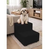 Escada Pet Escadinha P Cachorro Gato 2 Degraus Rampa Suede Veludo