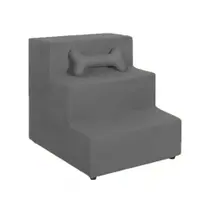 Escada Pet Escadinha P Cachorro Gato Rampa Suede Veludo Cinza