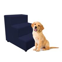 Escada Pet Estofada 3 Degraus ul Marinho - KF Móveis