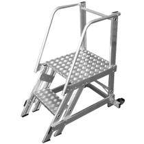 Escada plataforma de alumínio 0.50 m c/ 1 degrau + patamar - Agata