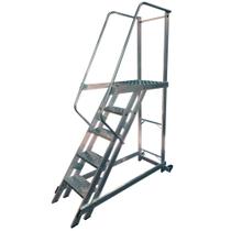 Escada plataforma de alumínio 1.25 m c/ 4 degraus + patamar - Agata