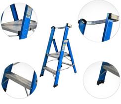 Escada Plataforma Profissional 0,60m Fibra/Alumínio Wbertolo