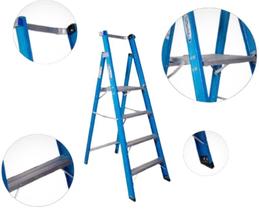 Escada Plataforma Profissional 1,20m Fibra/Alumínio Wbertolo Escada Plataforma Profissional 1,20m Fibra/Alumínio Wbertolo