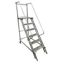 Escada Plataforma Trepadeira 1,50m 5 Degraus com 2 Rodas Tra