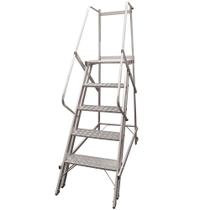 Escada Plataforma Trepadeira TRE 4 Degraus 1,25m com 2 Rodas