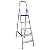 Escada Portátil Doméstica 5 Degraus Alumínio Antiderrapante Suporta Até 120kg Real Escadas Escada Portátil Doméstica 5 Degraus Alumínio Antiderrapante Suporta Até 120kg Real Escadas