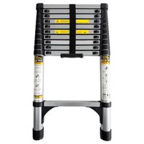 Escada Telescópica 11 Degraus 3,2m Extensiva Aço Inoxidável Portátil Retrátil TNT