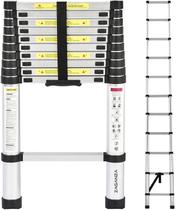 Escada Telescópica de Aluminio 13 Degraus 3.8m Zaganza Escada Telescópica de Aluminio 13 Degraus 3.8m Zaganza