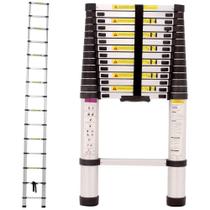 Escada Telescópica De Alumínio 5 M - 12 Degraus - Reta Escada Telescópica De Alumínio 5 M - 12 Degraus - Reta