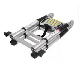 Escada Telescópica Dupla 16 Degraus 5M Aluminio Qualidade Escada Telescópica Dupla 16 Degraus 5M Aluminio Qualidade