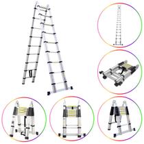 Escada Telescópica Dupla 18 Degraus 5.6 Metros