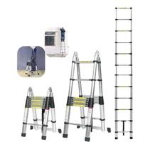 Escada Telescópica Multifuncional 16 Degraus 5M Alumínio Escada Telescópica Multifuncional 16 Degraus 5M Alumínio