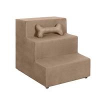 Escadas Escadinha Para Pet 3 Degraus Gato E Cachorro Smf Decor Cor:marrom Claro Escadas Escadinha Para Pet 3 Degraus Gato E Cachorro Smf Decor Cor:marrom Claro