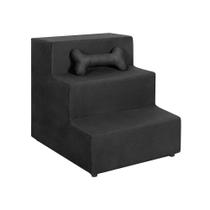 Escadas Escadinha Para Pet 3 Degraus Gato E Cachorro Smf Decor Preto Escadas Escadinha Para Pet 3 Degraus Gato E Cachorro Smf Decor Preto