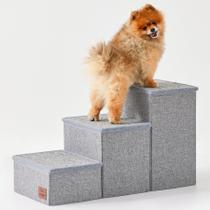 Escadas para Cães ChixNuggle - 3 Degraus, 43cm - Cinza