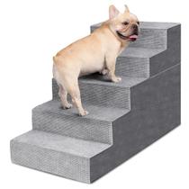 Escadas para cães Heeyoo de 5 degraus em espuma para animais de estimação, antiderrapante, cinza Escadas para cães Heeyoo de 5 degraus em espuma para animais de estimação, antiderrapante, cinza