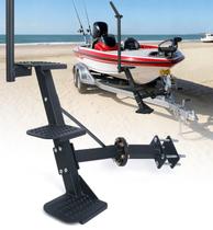 Escadas Pesadas para Reboque de Barco Aupar com Corrimão, Superfície Antiderrapante, Escadas Compatíveis com Poste de Guincho para Barcos Bass, Capacidade de 204 kg Escadas Pesadas para Reboque de Barco Aupar com Corrimão, Superfície Antiderrapante, Escadas Compatíveis com Poste de Guincho para Barcos Bass, Capacidade de 204 kg