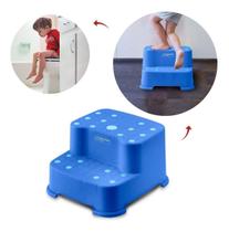 Escadinha Banquinho Infantil Com Dois Degraus Para Banheiro