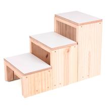 Escadinha Escada 3 Degraus Reforçada Maca Depilação Madeira