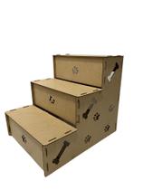Escadinha Micro Pet Feita Em Madeira Mdf Com 45cm De Altura P/ Camas E Sofás
